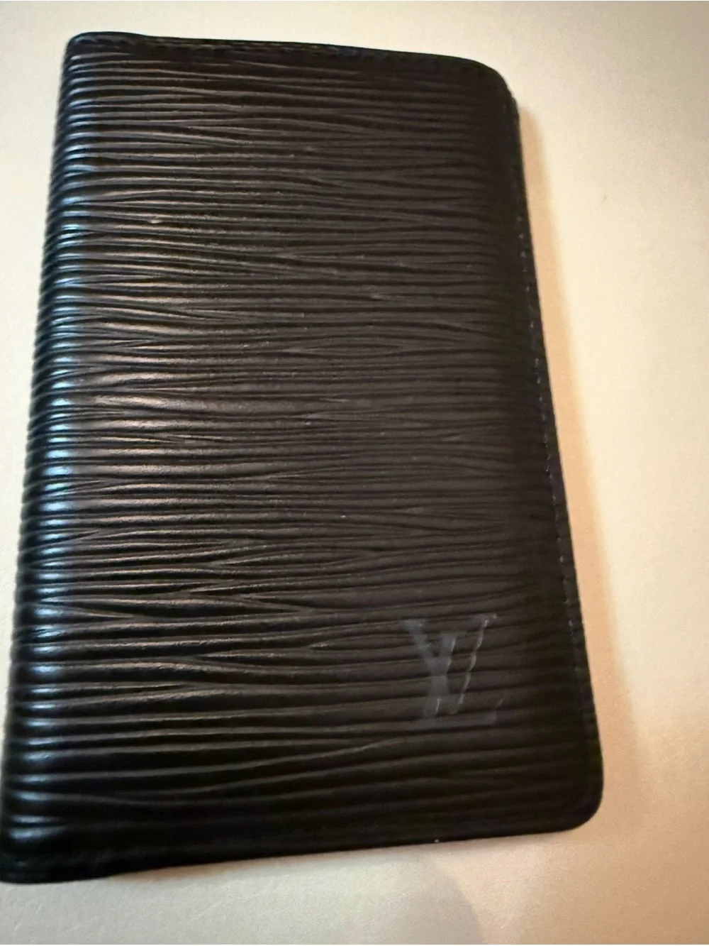 Louis Vuitton Black EPI Textured Leather Card Holder